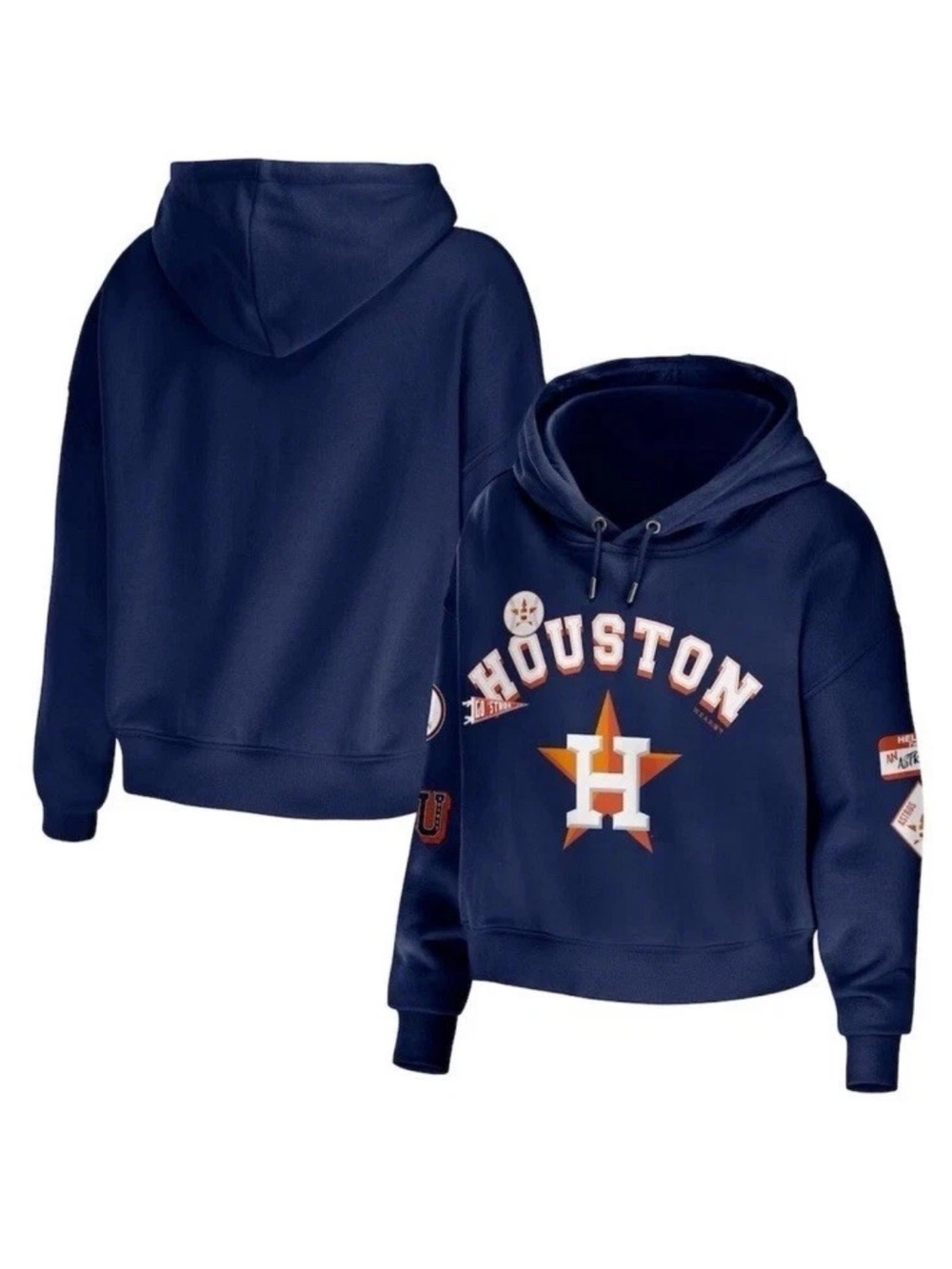 WEAR MLB Womens Houston Astros Cropped Hoodie Size XXL